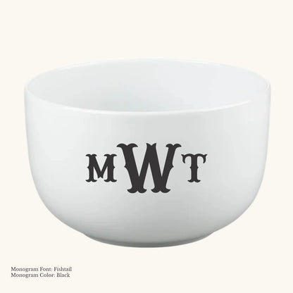 Serving Bowl (straight sided) - Custom Monogram Faust Heirlooms