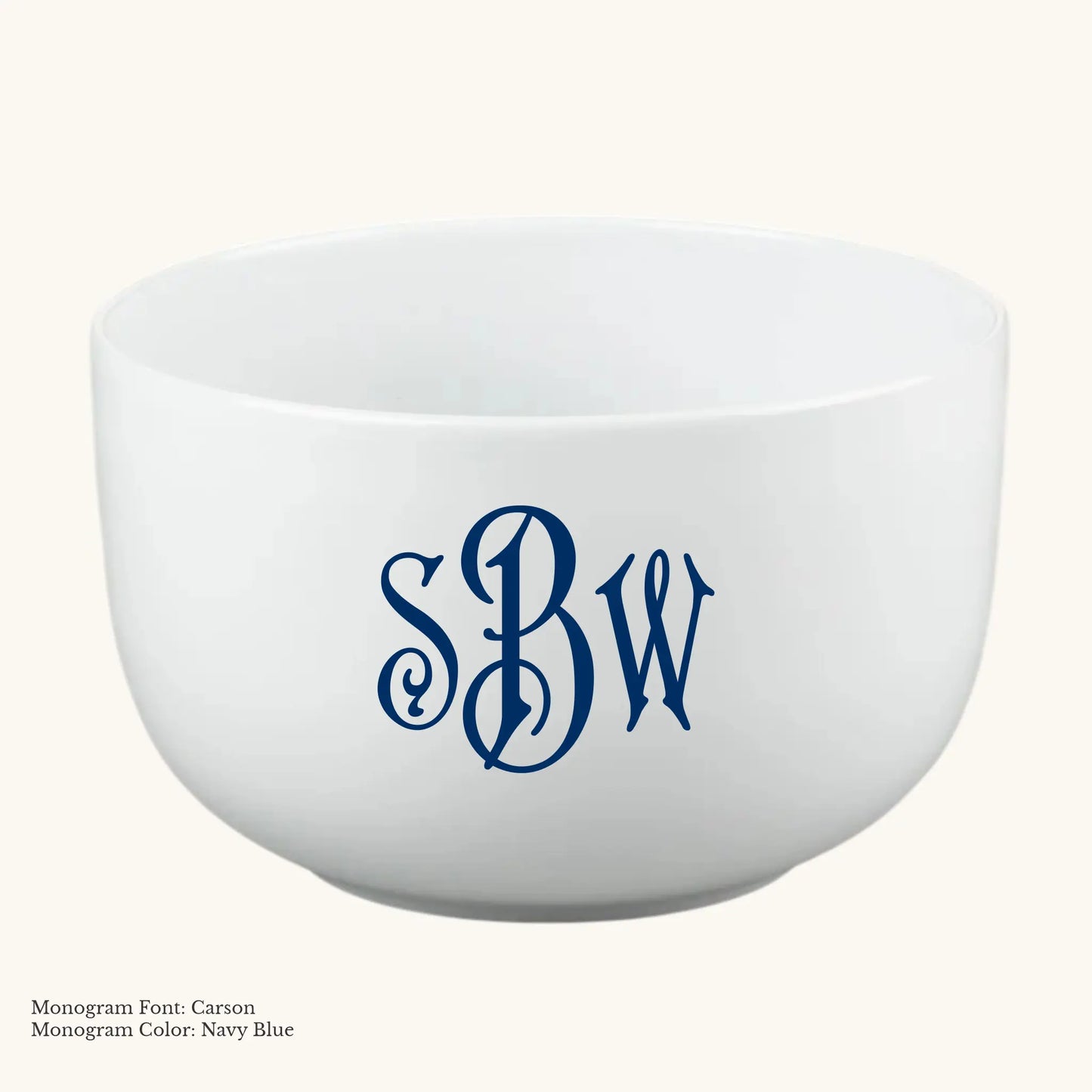 Serving Bowl (straight sided) - Custom Monogram Faust Heirlooms