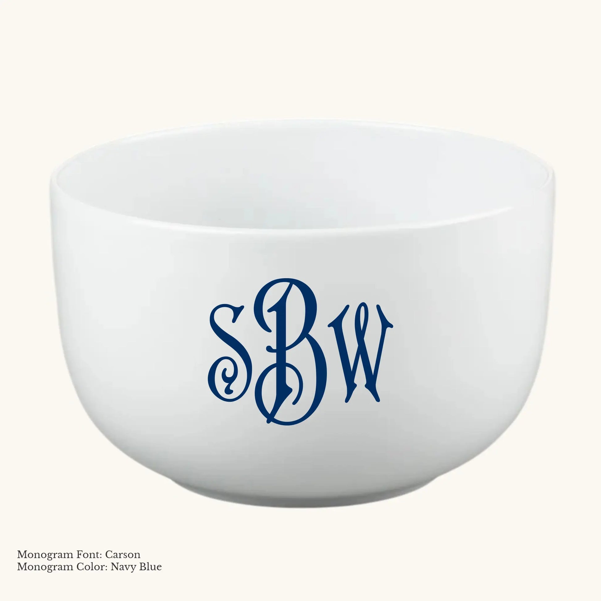 Serving Bowl (straight sided) - Custom Monogram Faust Heirlooms