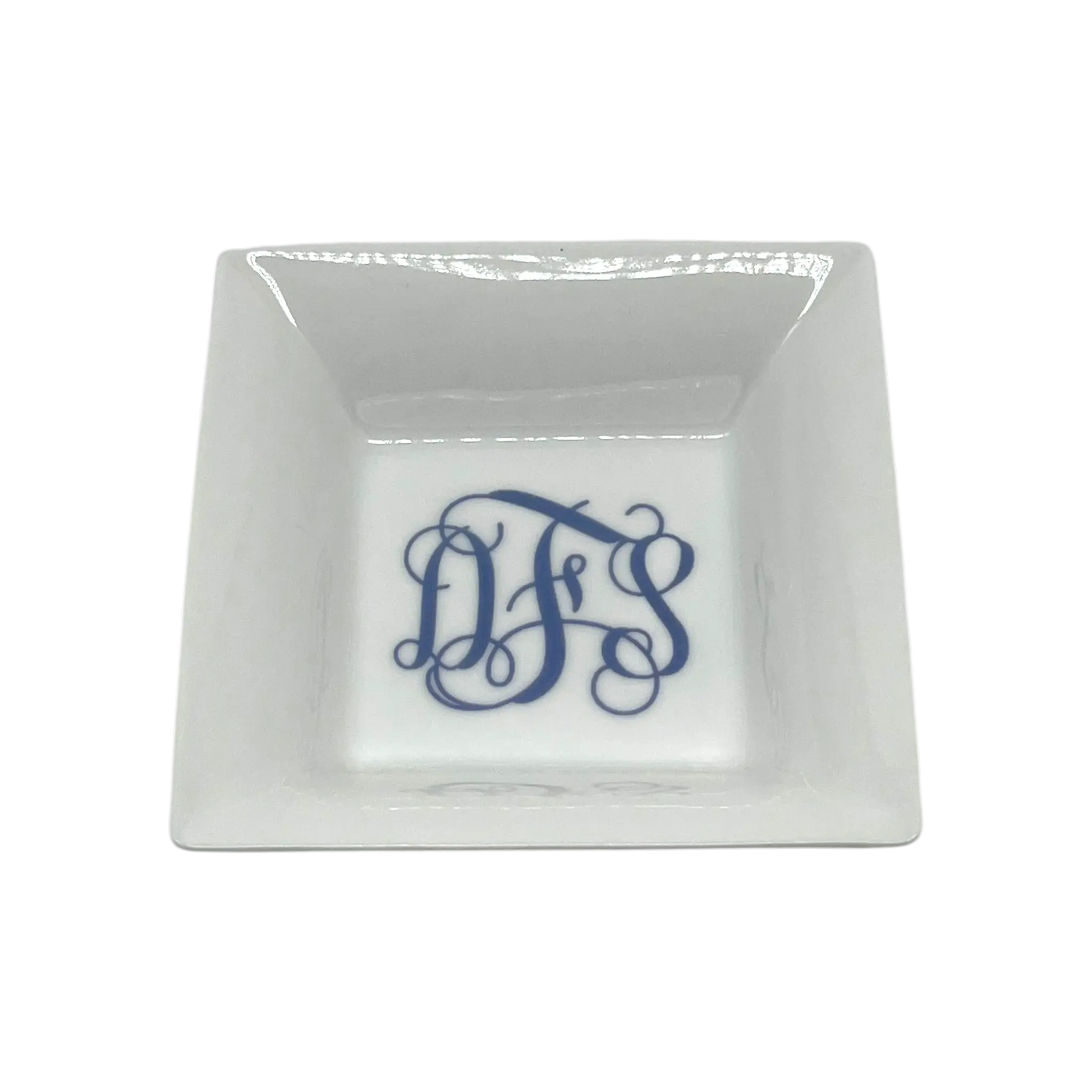 Square Catch-All Dish - Custom Monogram Faust Heirlooms