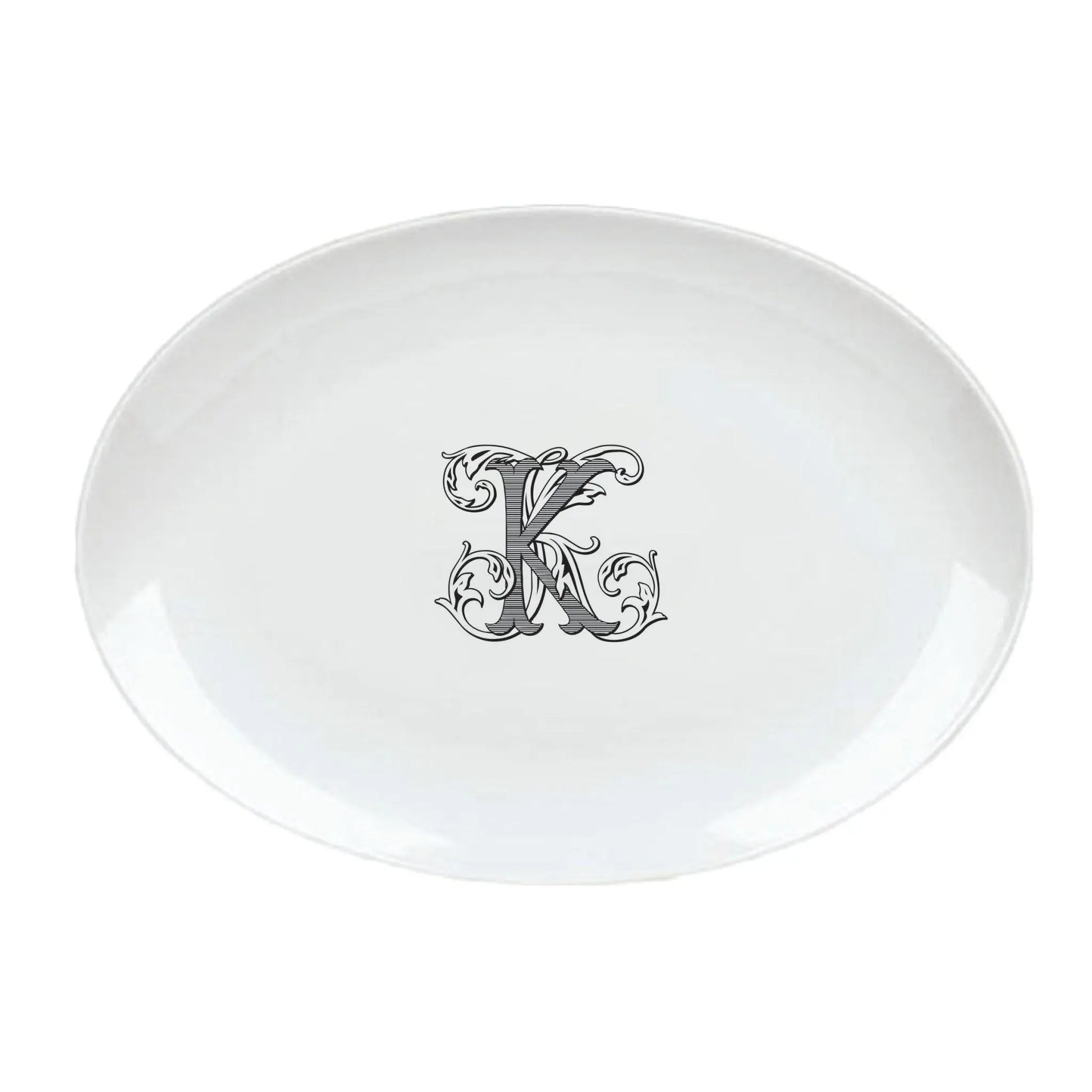 Vintage Monogram Oval Plate (12 5/8" X 9")