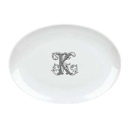 Vintage Monogram Oval Plate (12 5/8" X 9")