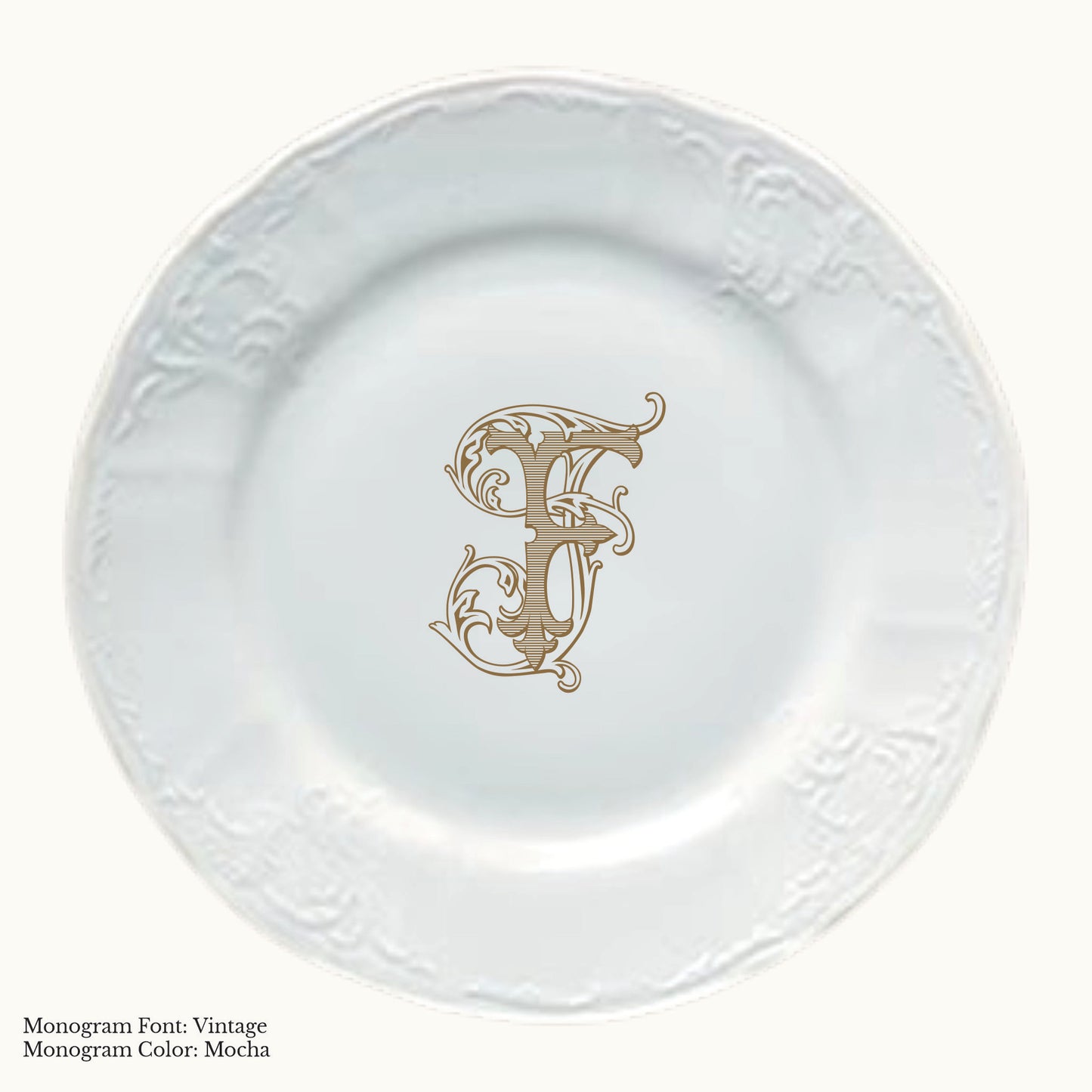 Bernadotte Charger Plate, 12 1/2" - Custom Monogram