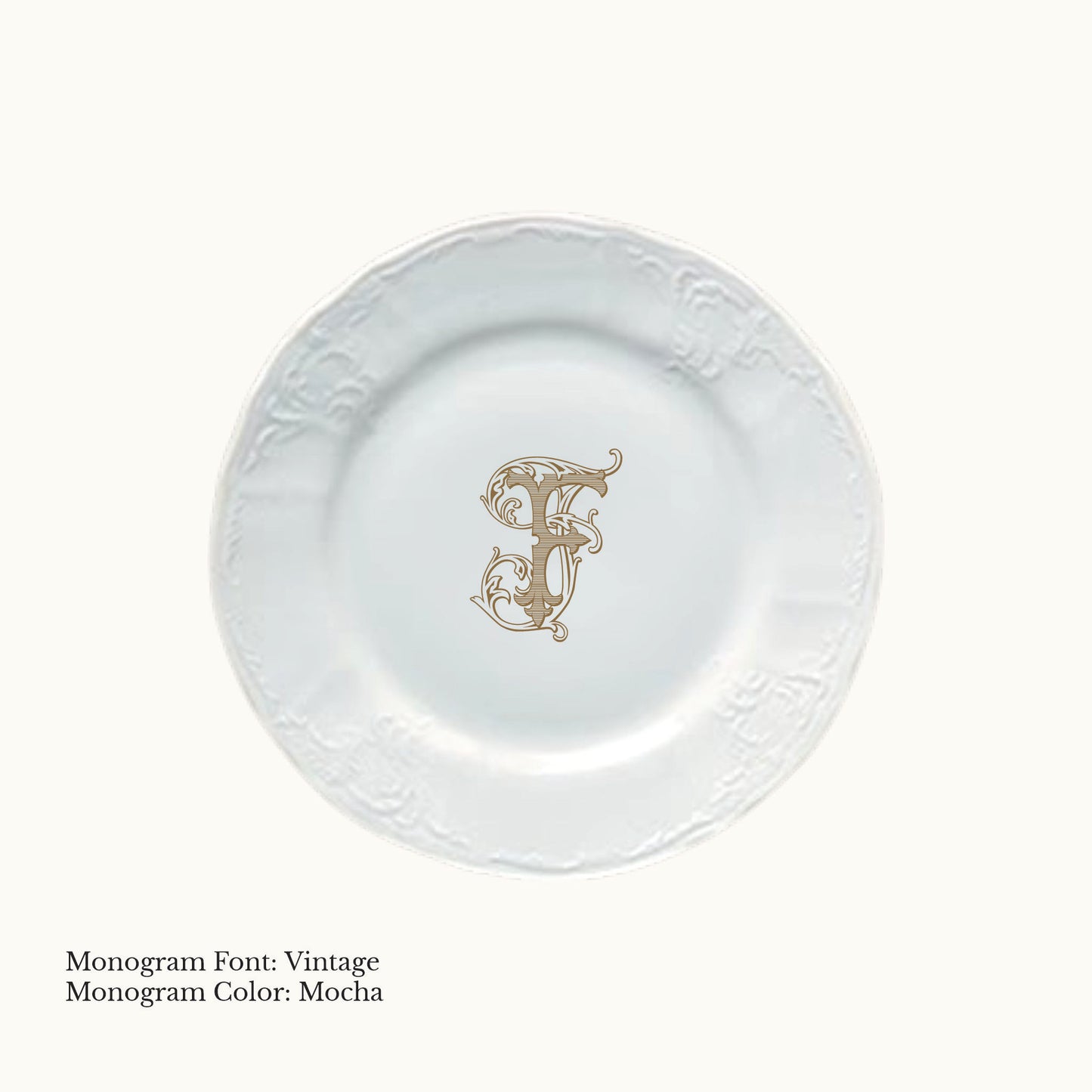 Bernadotte Bread & Butter Plate, 6 3/4" - Custom Monogram