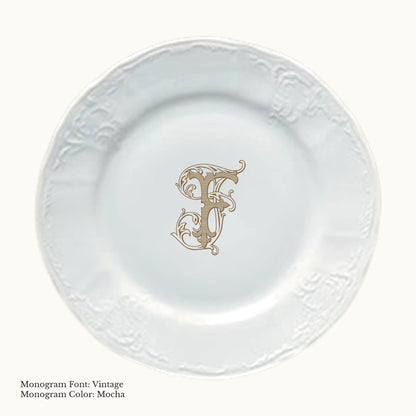 Bernadotte Dinner Plate, 10 5/8" - Custom Monogram