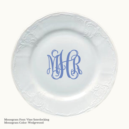 Bernadotte Dinner Plate, 10 5/8" - Custom Monogram