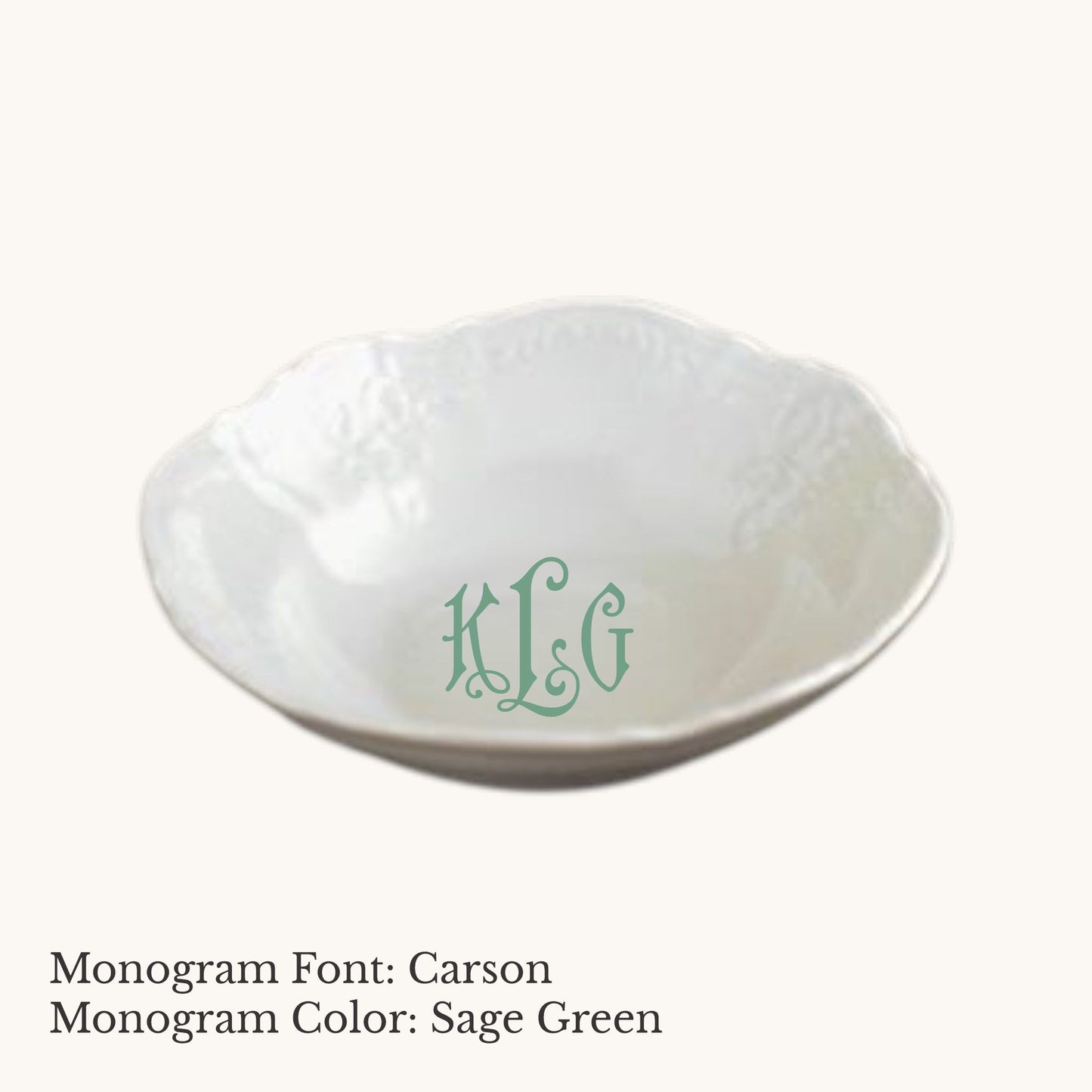 Bernadotte Fruit Saucer, 5" - Custom Monogram