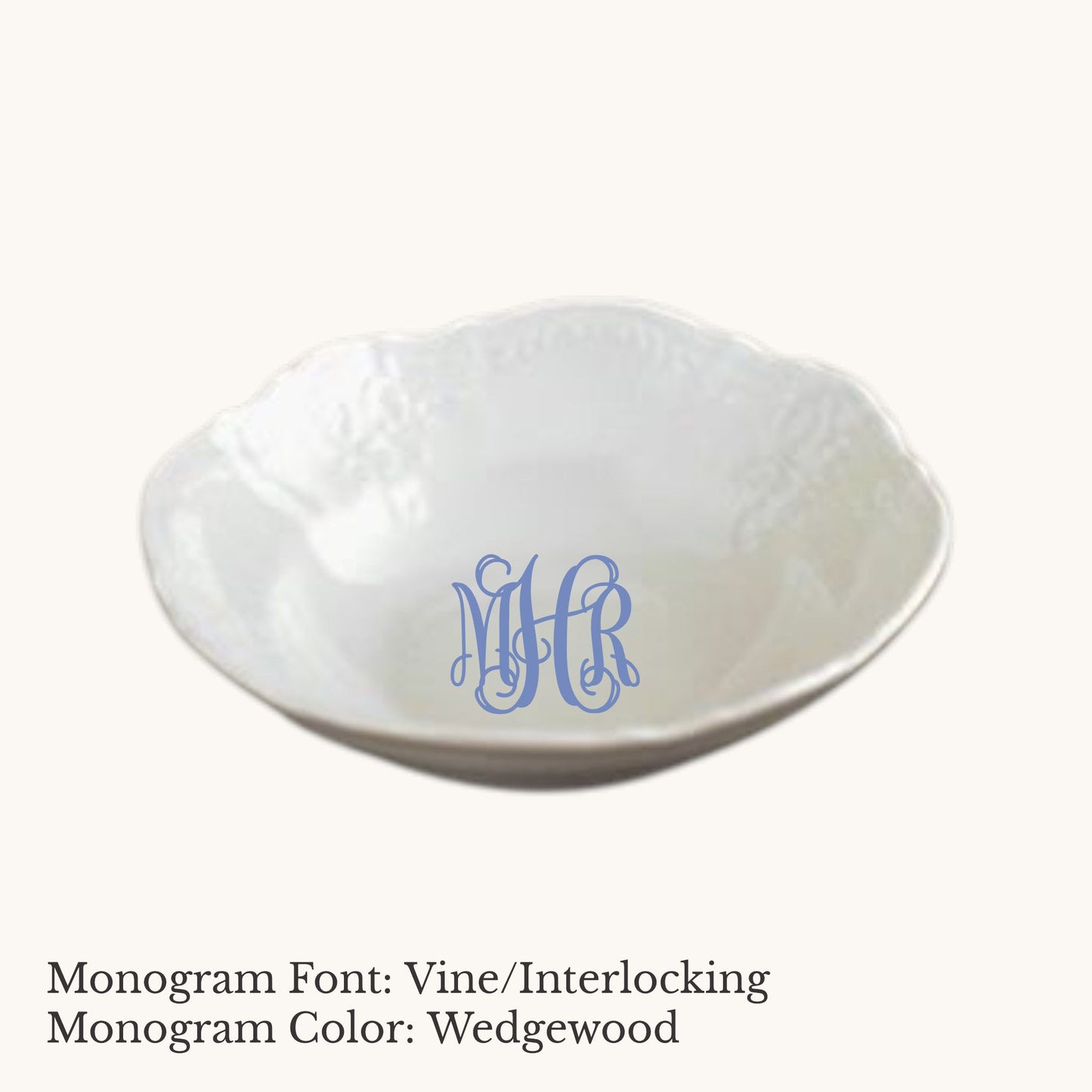 Bernadotte Fruit Saucer, 5" - Custom Monogram