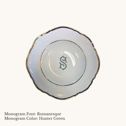 Bernadotte Gold Banded Fruit Saucer, 5" - Custom Monogram