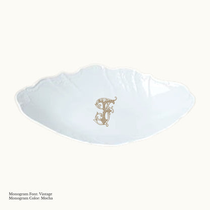 Bernadotte Oval Bread Basket, 13¼" - Custom Monogram