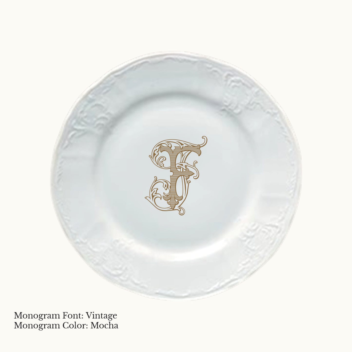 Bernadotte Salad Plate, 7 5/8" - Custom Monogram