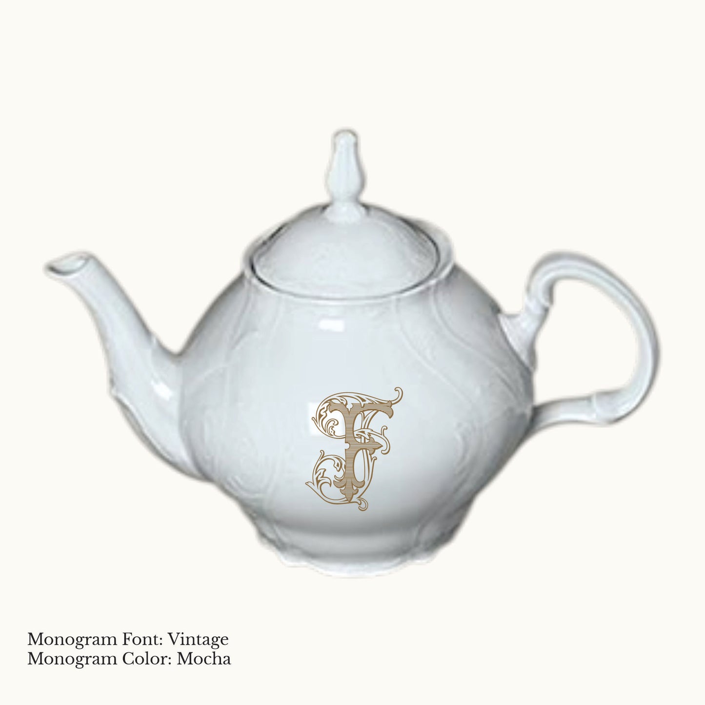 Bernadotte Teapot, 40 oz. - Custom Monogram