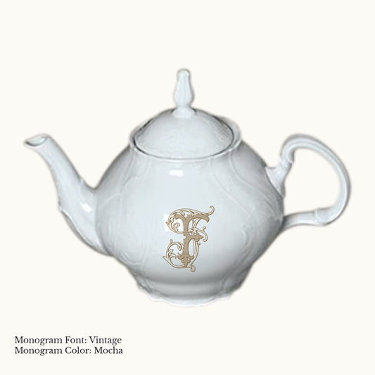 Bernadotte Teapot, 40 oz. - Custom Monogram