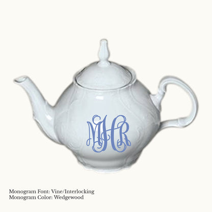 Bernadotte Teapot, 40 oz. - Custom Monogram