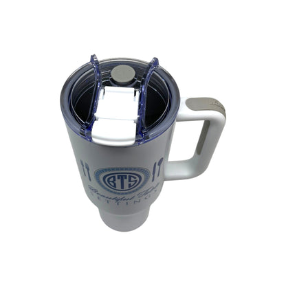 Beautiful Table Settings Stainless Steel Tumbler with Handle – 40 oz