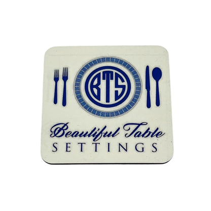 Beautiful Table Settings Square Coaster – 4" with Cork Backing