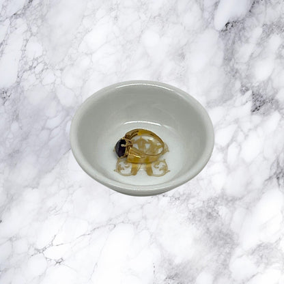 Monogram Ring Dish, 2 3/4" - Faux Gold
