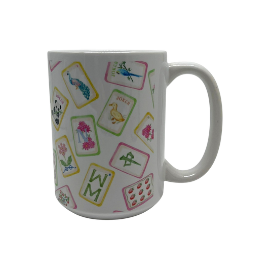 Petals & Plumes Mahjong Mug, 15 oz.