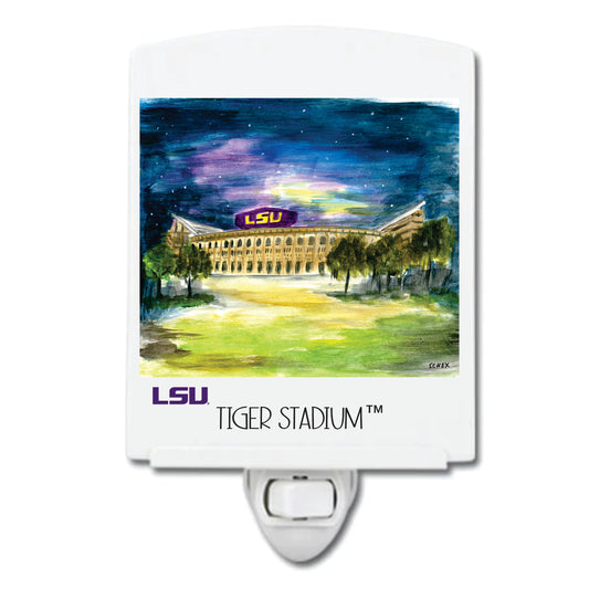 LSU Tiger Stadium Night Light