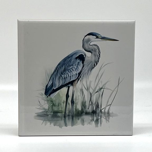 Blue Heron Square Trivet, 6"