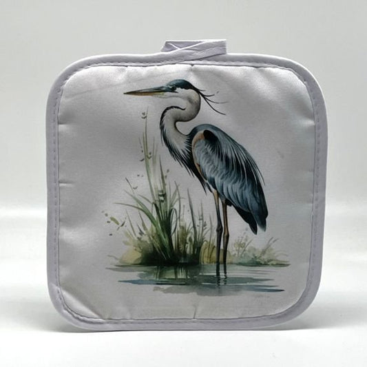 Blue Heron Pot Holder