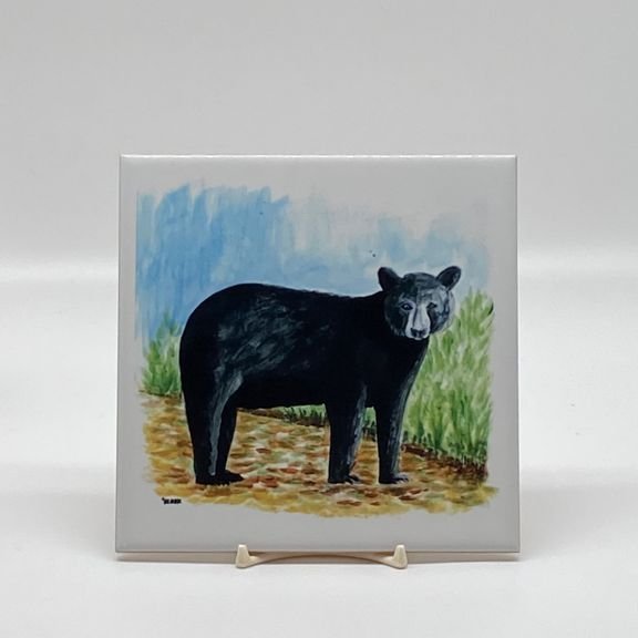 Black Bear Square Trivet, 6"