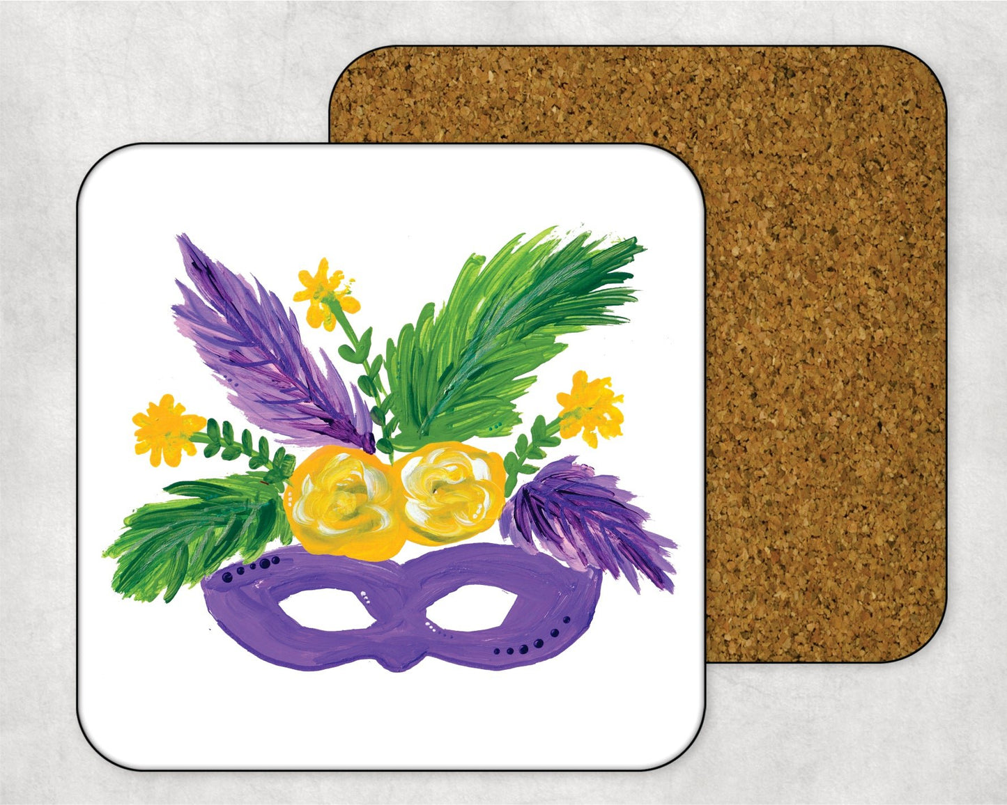 Mardi Gras Mask Coaster