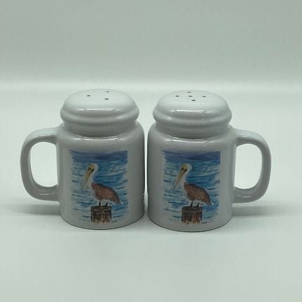 Brown Pelican Range Salt & Pepper Shakers