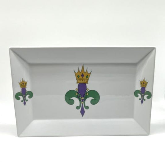 Mardi Gras Fleur de Lis Platter