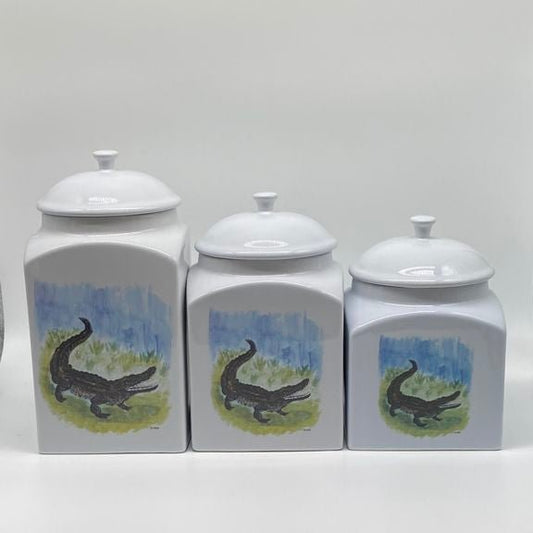 Alligator Canister Set, 3pc. (square) 