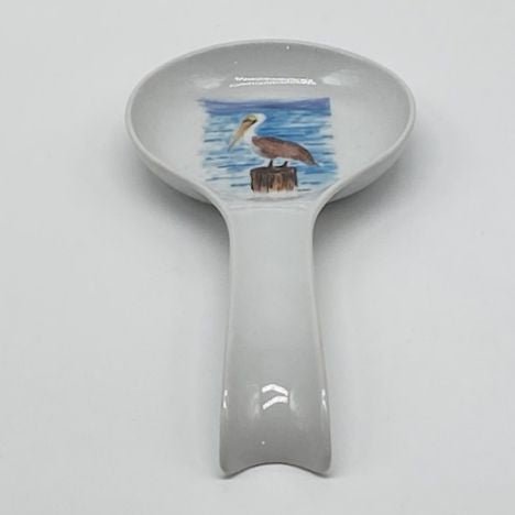 Brown Pelican Spoon Rest