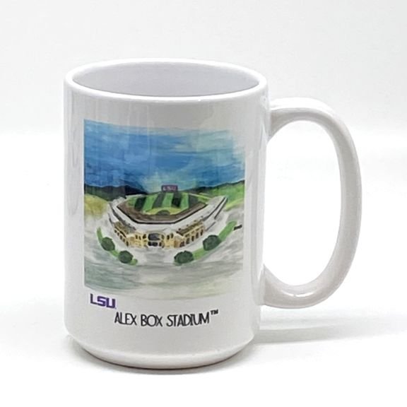 LSU Alex Box Stadium Mug, 15 oz.