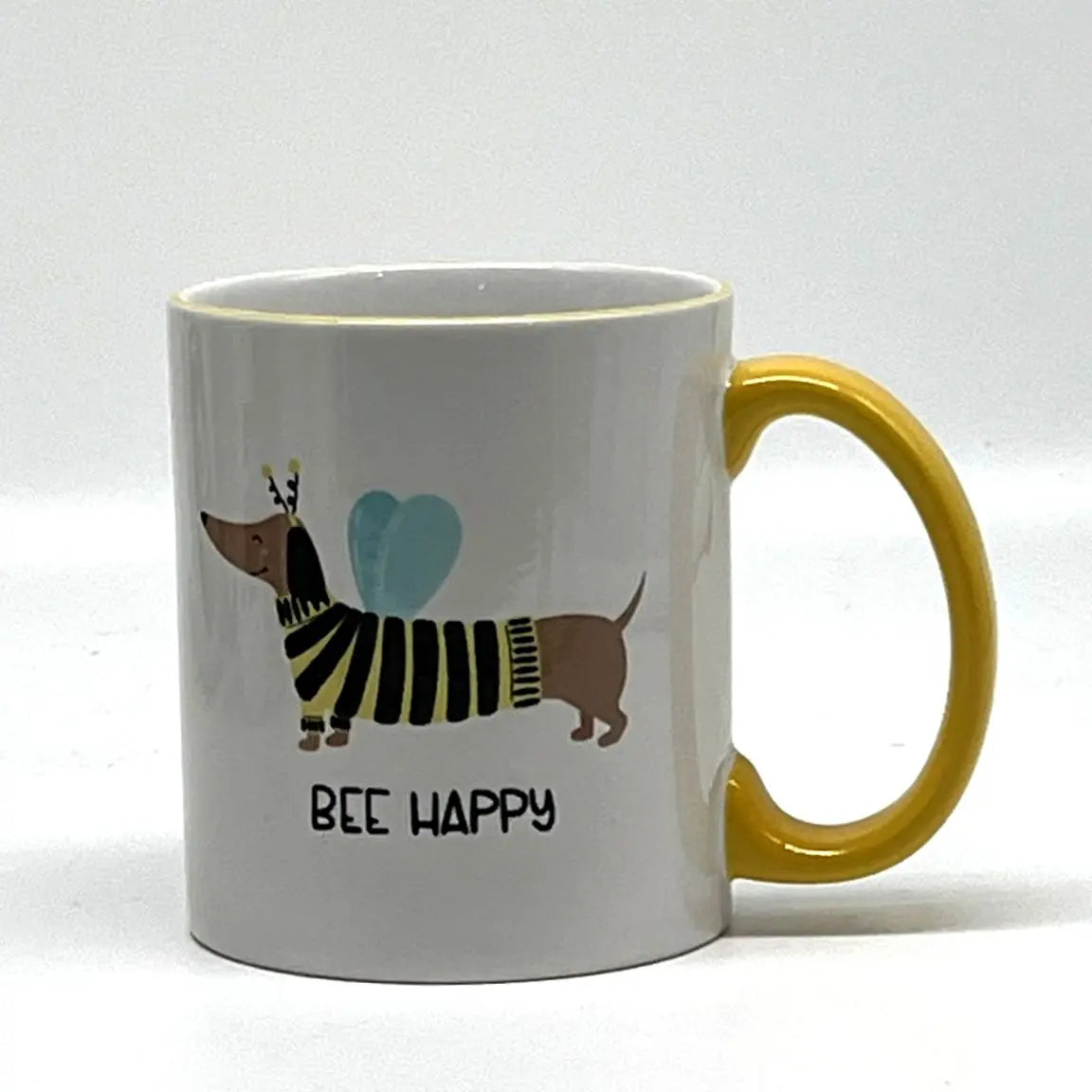 BEE Happy Mug, 12 oz. - Dachshund JD & Company