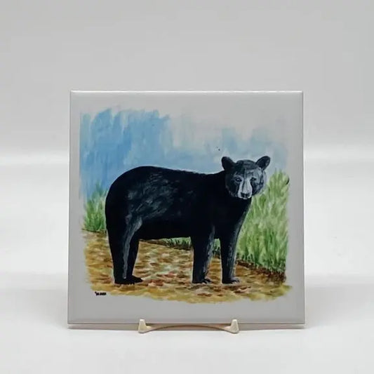 Black Bear Square Trivet, 6" JD & Company