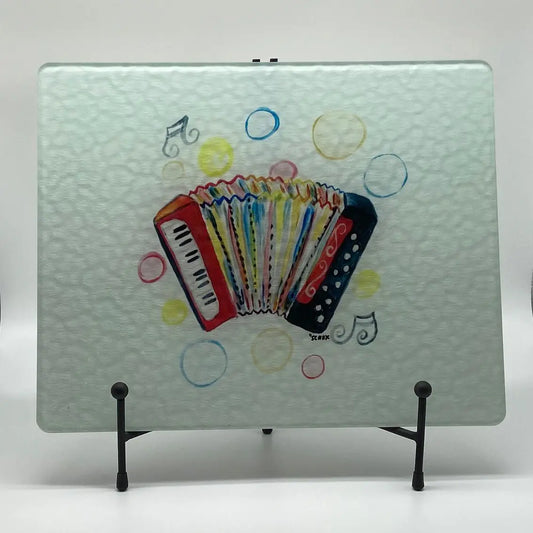 Cajun Accordion Glass Cutting Board (2 sizes) JD & Company