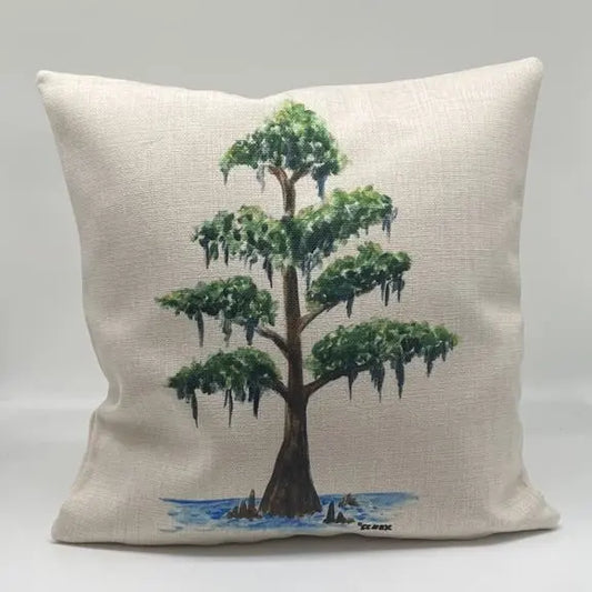 Cypress Tree Throw Pillow JD & Company