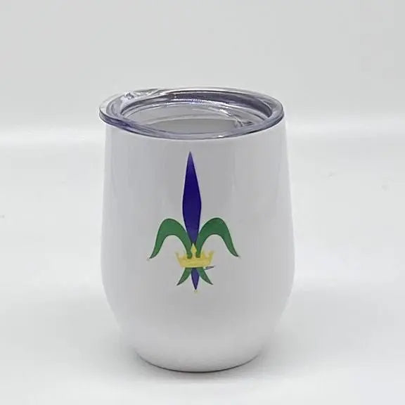 Fleur de Lis Stainless Steel Wine Tumbler, 12 oz. JD & Company