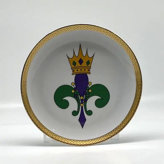 Mardi Gras Fleur de Lis Plate, 8" JD & Company