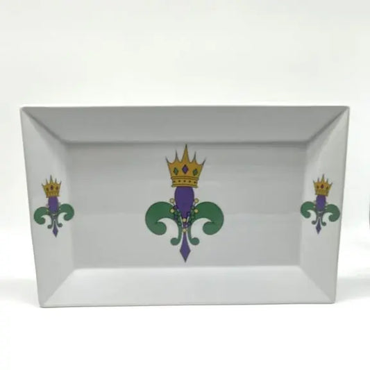 Mardi Gras Fleur de Lis Platter JD & Company