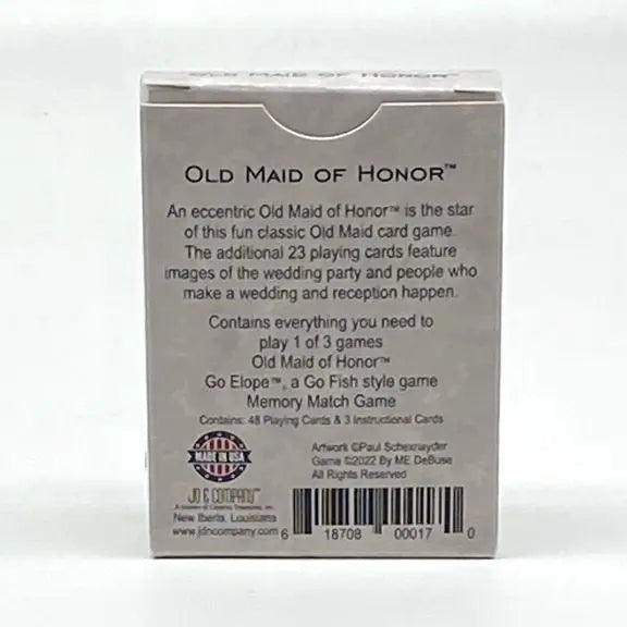 Old Maid of Honor Playing Cards JD & Company