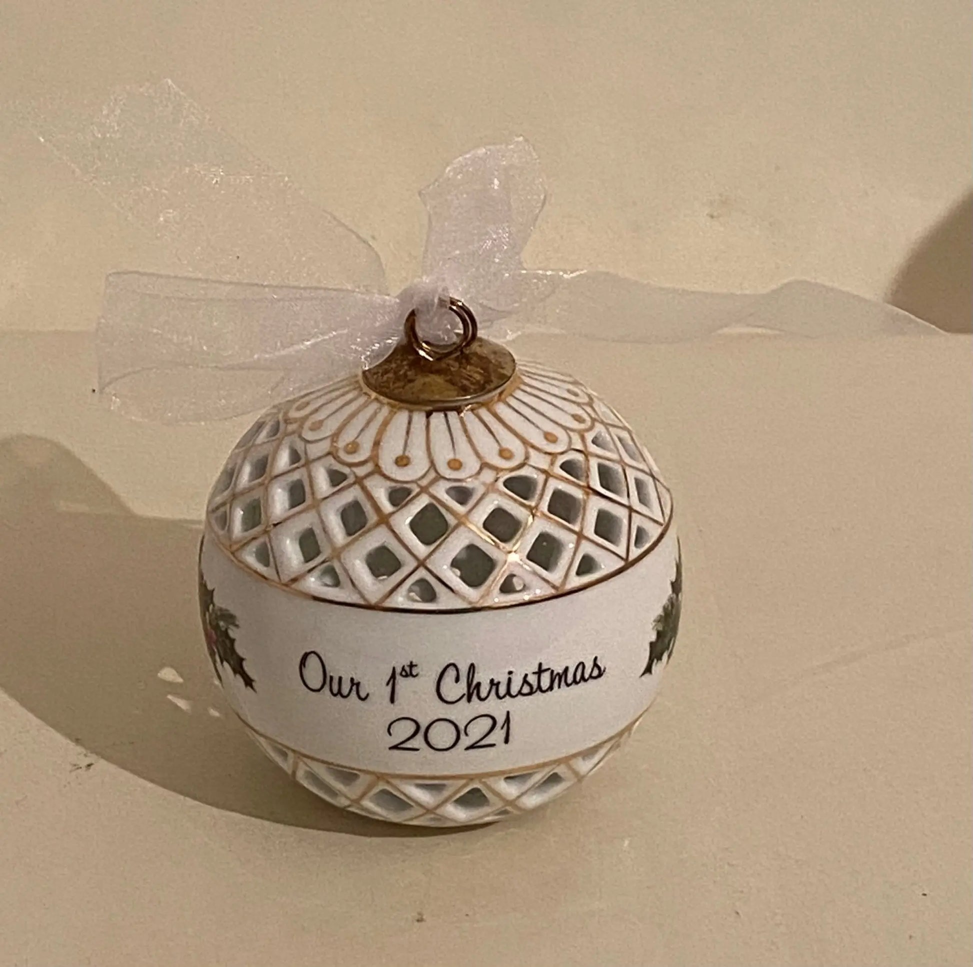 Our 1st Christmas Keepsake Ornament - Mr. & Mrs. 1st Christmas Ornament Faust Heirlooms