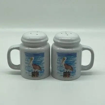 Brown Pelican Range Salt & Pepper Shakers