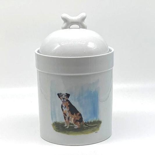 Catahoula Hound Dog Treat Jar (2 sizes)