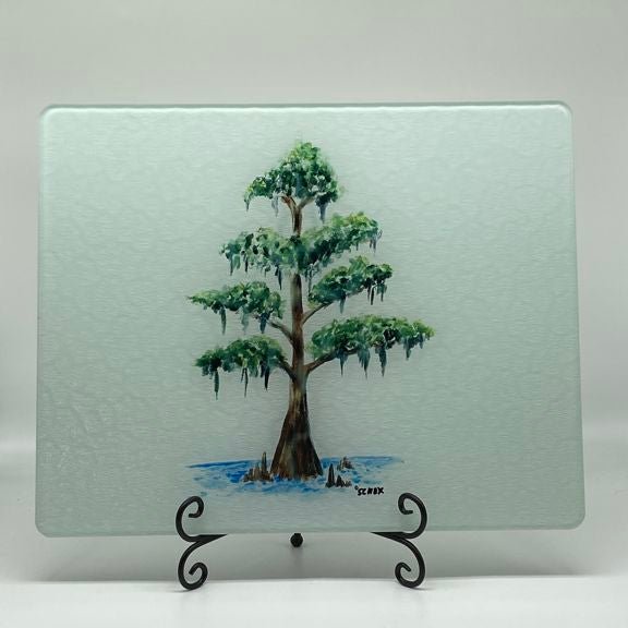 Cypress Tree Glass Cutting Board (2 sizes)